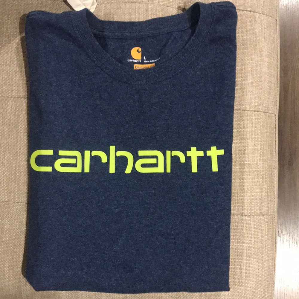 Men’s Carhartt Large T-Shirt Original Fit Blue